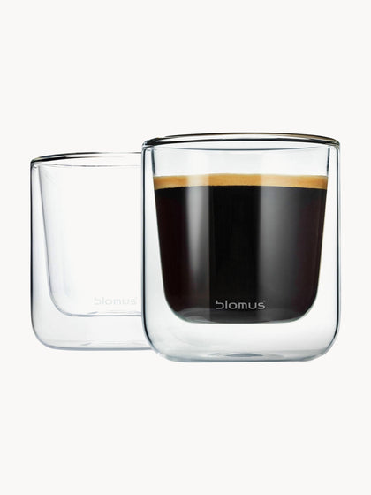 Westwing Tazas De Doble Vidrio Nero 2 uds