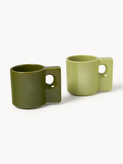 Westwing Tazas de porcelana Keira 2 uds