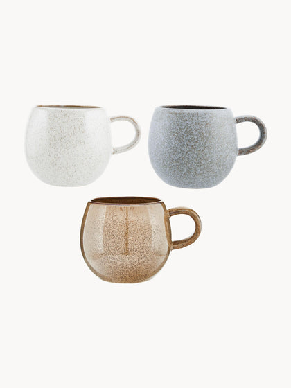Westwing Tazas de té artesanales Addison 3 uds