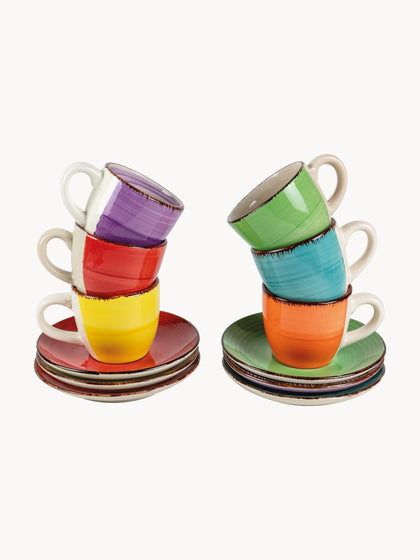 Westwing Tazas Espresso Con Platito Baita 6 uds