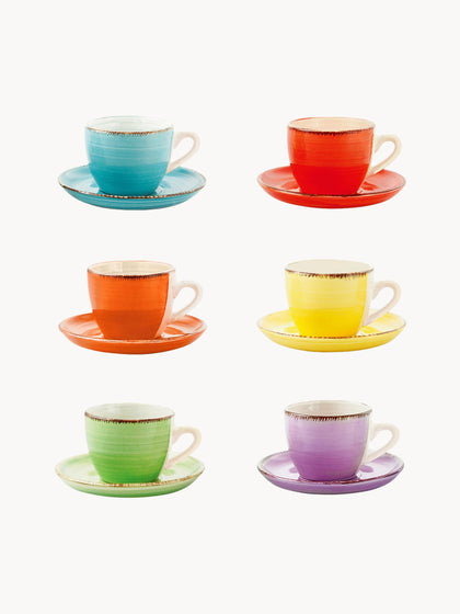 Westwing Tazas espresso con platito Baita 6 uds