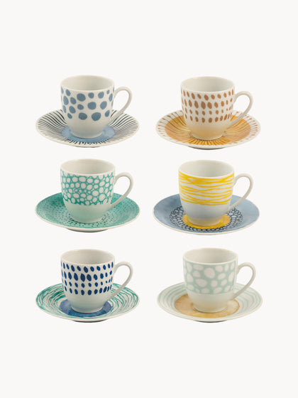 Westwing Tazas espresso con platitos 6 uds