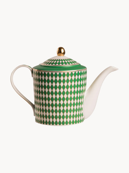Westwing Tetera Artesanal De Porcelana Chess 1 1 L