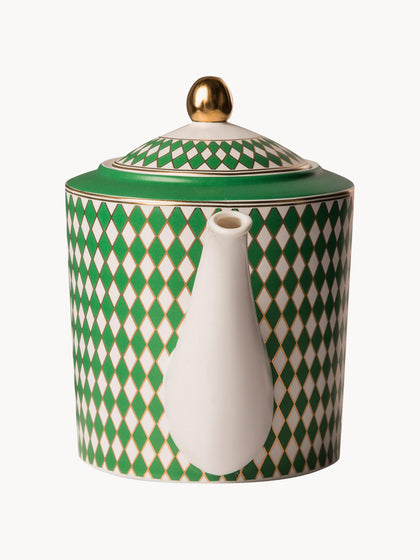 Westwing Tetera Artesanal De Porcelana Chess 1 1 L