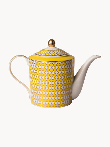 Westwing Tetera Artesanal De Porcelana Chess 1 1 L