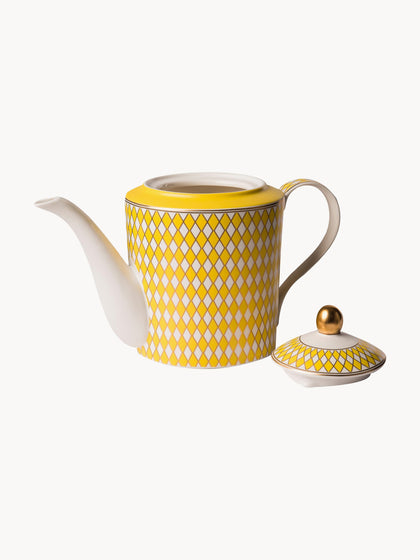 Westwing Tetera Artesanal De Porcelana Chess 1 1 L