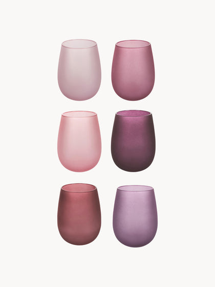Westwing Vasos de agua Happy Hour 6 uds