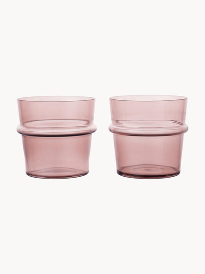 Westwing Vasos de agua soplados Boya 2 uds