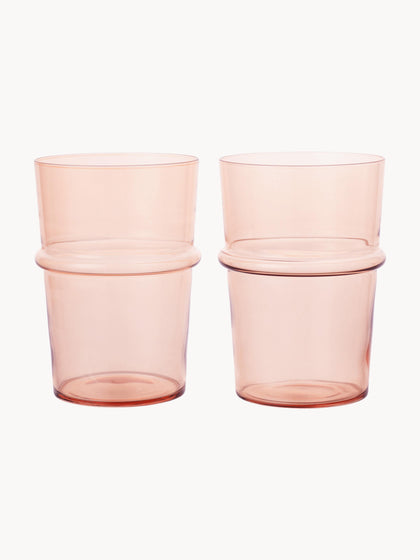 Westwing Vasos de agua soplados Boya 2 uds