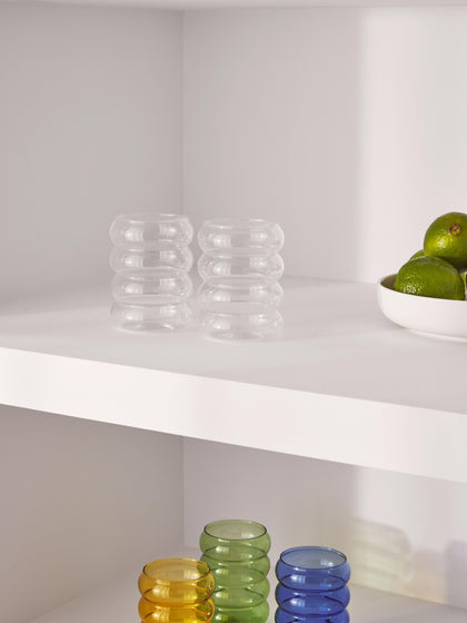 Westwing Vasos De Agua Soplados Bubbly 4 uds