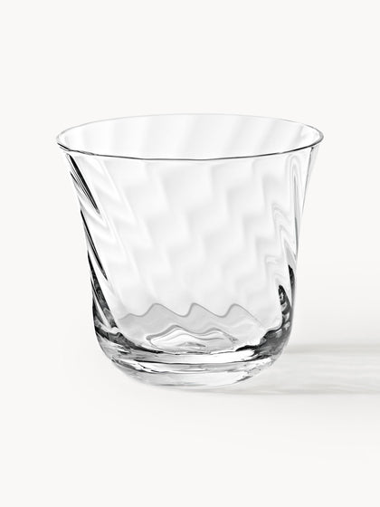 Westwing Vasos de agua soplados Swirl 4 uds