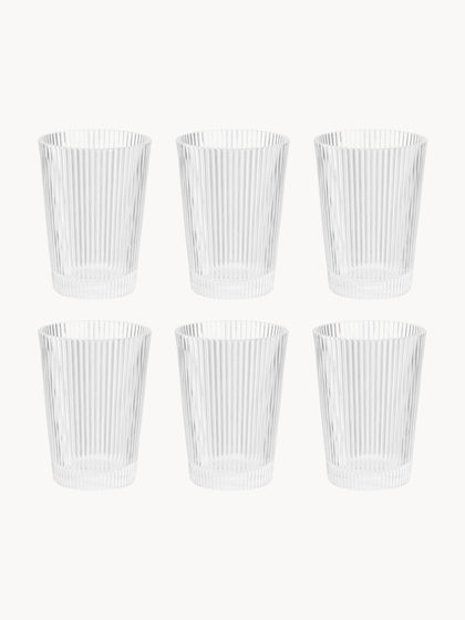 Westwing Vasos De Vidrio Pilastro 6 uds
