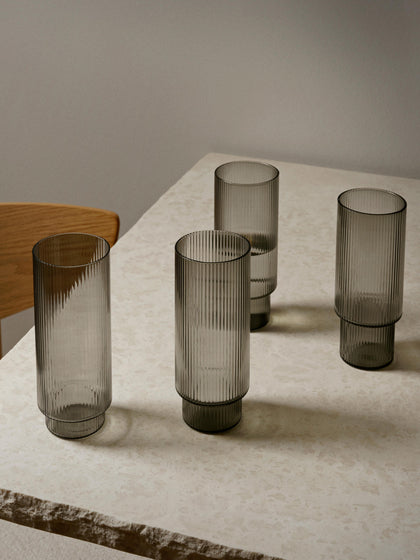Westwing Vasos Soplados Con Relieves Ripple 4 Uds