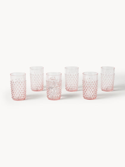 Westwing Vasos Soplados Hobnail 6 uds