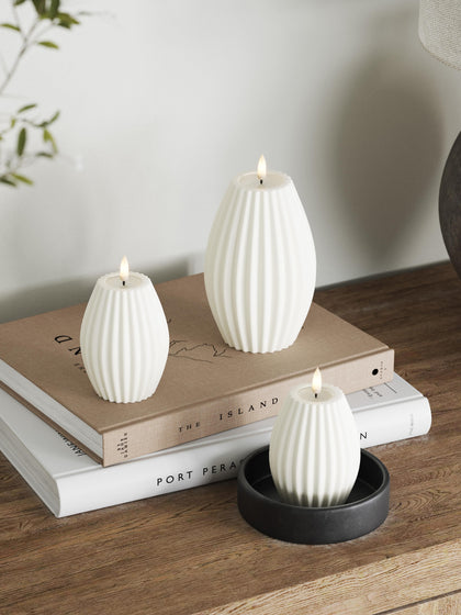 Westwing Vela LED Artesanal Round Stripe 10 Cm