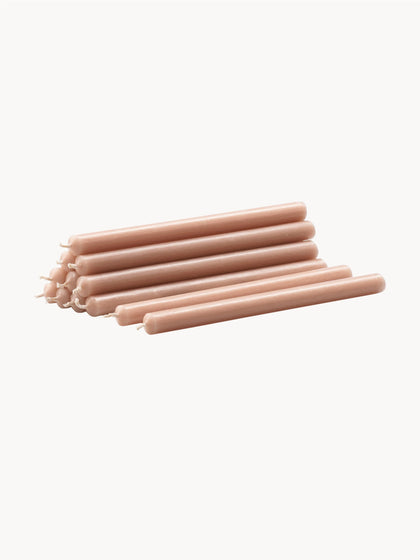 Westwing Velas cónicas Stoff Nagel 12 uds