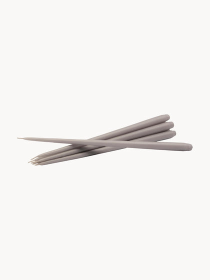 Westwing Velas cónicas Stoff Nagel 6 uds