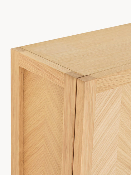 Westwing Zapatero De Madera En Espiga Herringbone