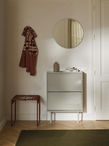 Westwing Zapatero De Madera Con Compartimentos Plegables Elona