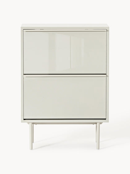 Westwing Zapatero De Madera Con Compartimentos Plegables Elona