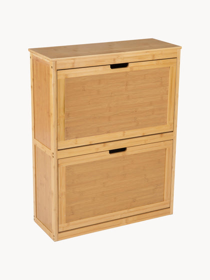 Westwing Zapatero de pared de madera de bambú Kedar