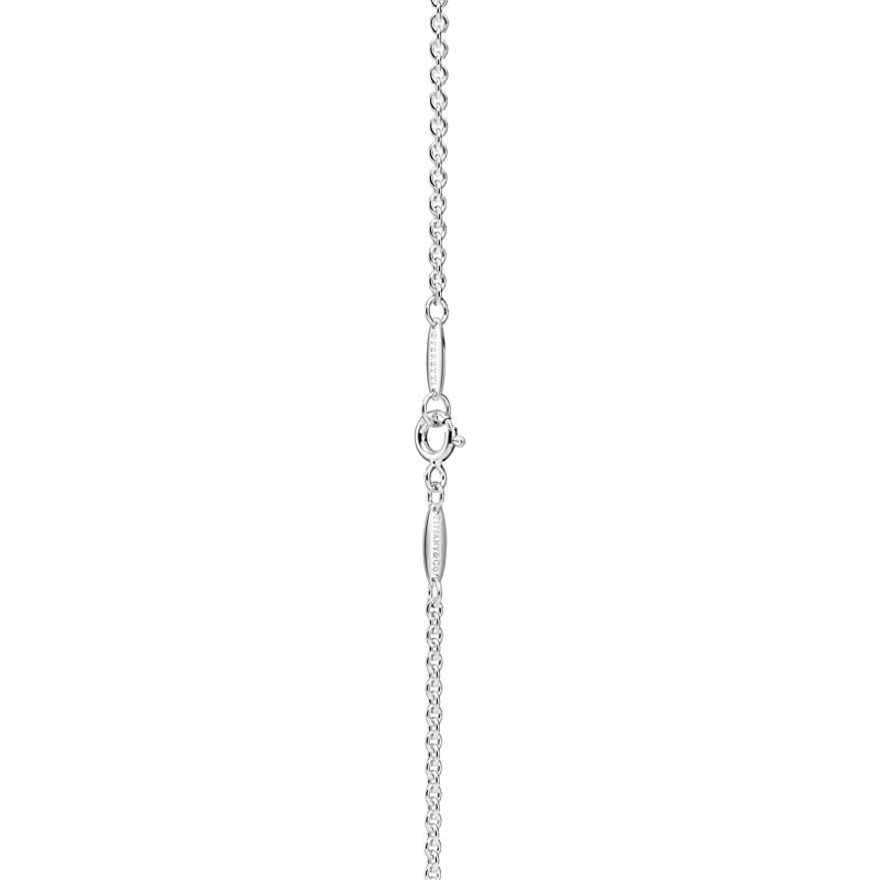 Tiffany & Co. Elsa Peretti® Collar Open Heart Lariat En Plata Con Perlas 7 5-8 mm