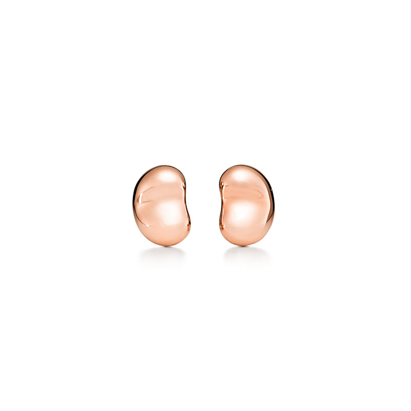 Tiffany & Co. Elsa Peretti® Pendientes Bean design en oro rosa 9 mm
