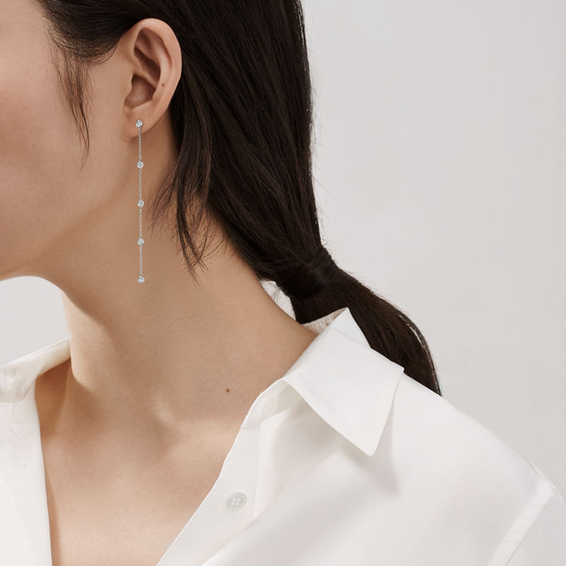 Tiffany & Co. Elsa Peretti® Pendientes Colgantes Diamonds By The Yard®
