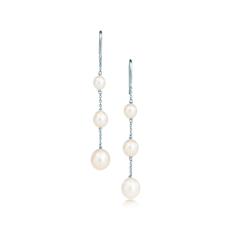 Tiffany & Co. Elsa Peretti® pendientes de cadena Pearls by the Yard™