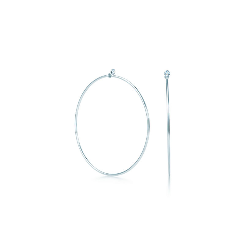 Tiffany & Co. Elsa Peretti® pendientes en forma de aro con diamantes