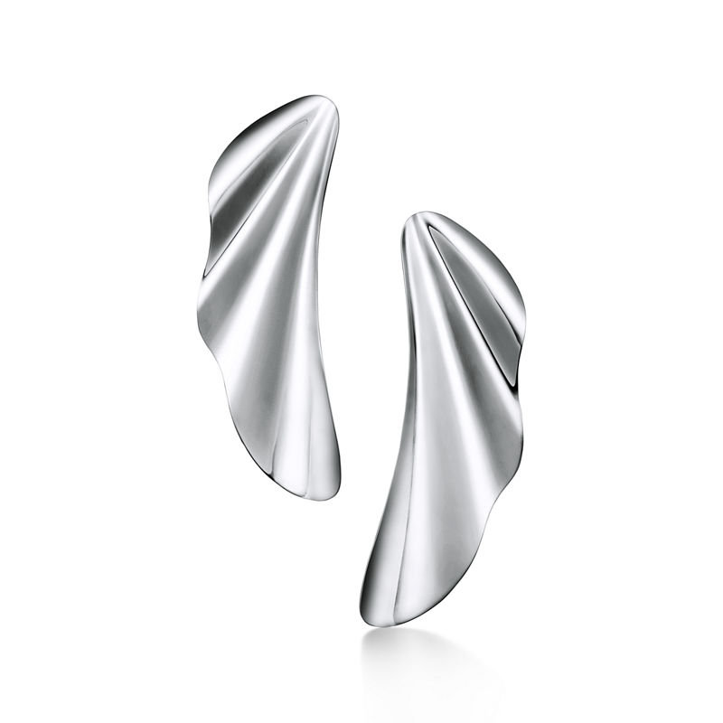 Tiffany & Co. Elsa Peretti® Pendientes High Tide de plata de ley