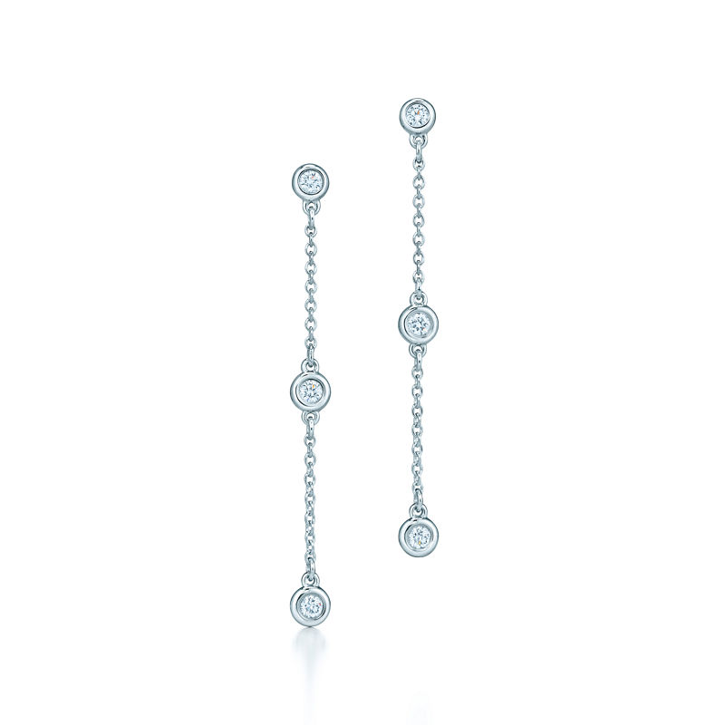 Tiffany & Co. Elsa Peretti® pendientes largos Diamonds by the Yard®