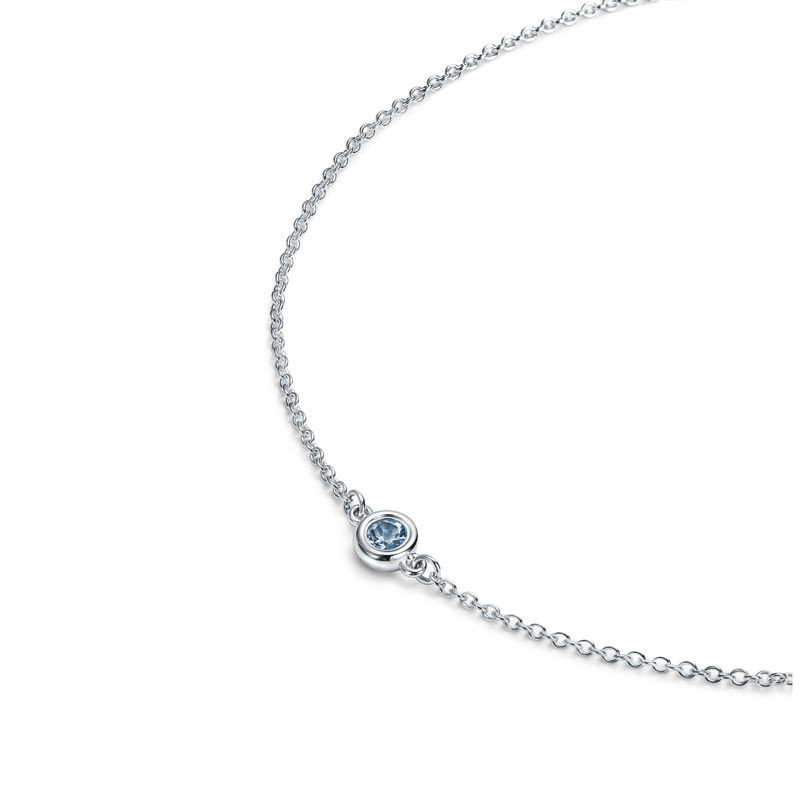 Tiffany & Co. Elsa Peretti® Pulsera De Aguamarina Color By The Yard En Plata