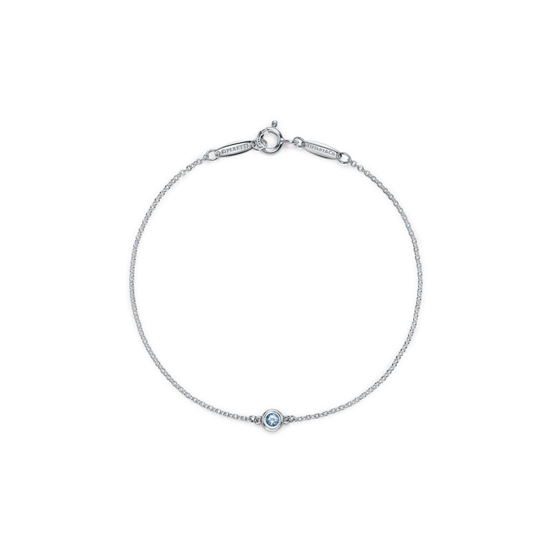 Tiffany & Co. Elsa Peretti® Pulsera de aguamarina Color by the Yard en plata