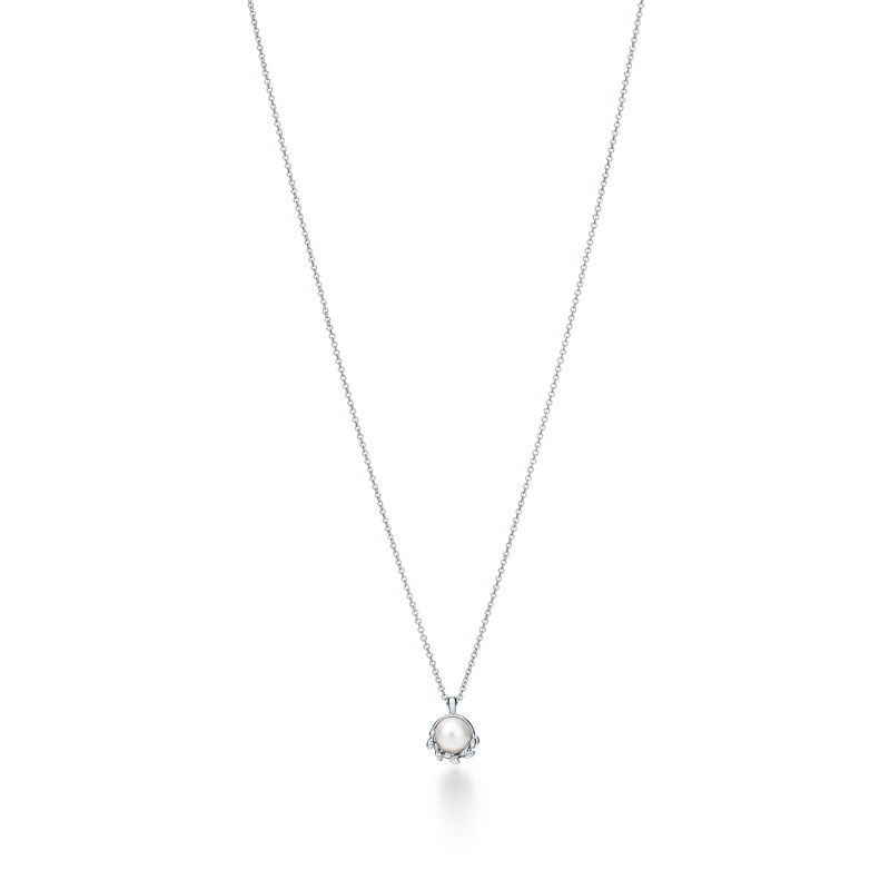 Tiffany & Co. Paloma Picasso® Colgante Olive Leaf de plata de ley con perlas