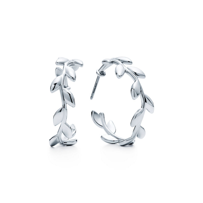 Tiffany & Co. Paloma Picasso® pendientes en forma de aro Olive Leaf