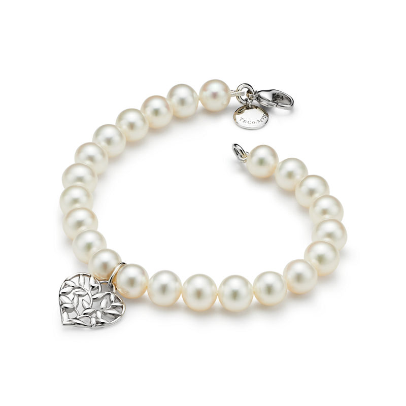 Tiffany & Co. Paloma Picasso® Pulsera Olive Leaf Pearl Heart