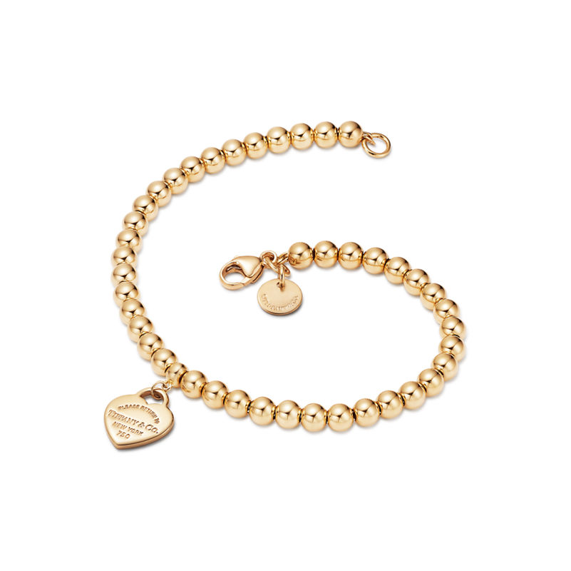 Tiffany & Co. Return To Tiffany® Pulsera De Cuentas Con Insignia De Corazón Mini