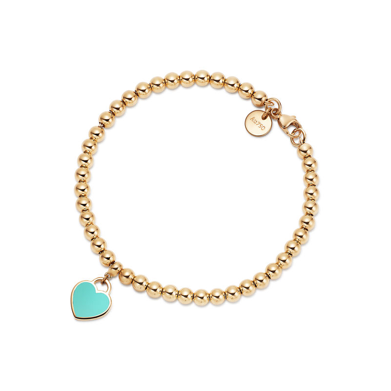 Tiffany & Co. Return to Tiffany® Pulsera de cuentas con insignia de corazón mini