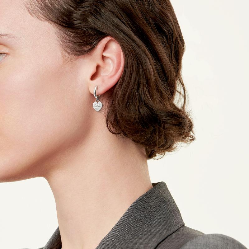 Tiffany & Co. Return To Tiffany™ Pendientes De Aro En Plata De Ley Con Diamantes Mini