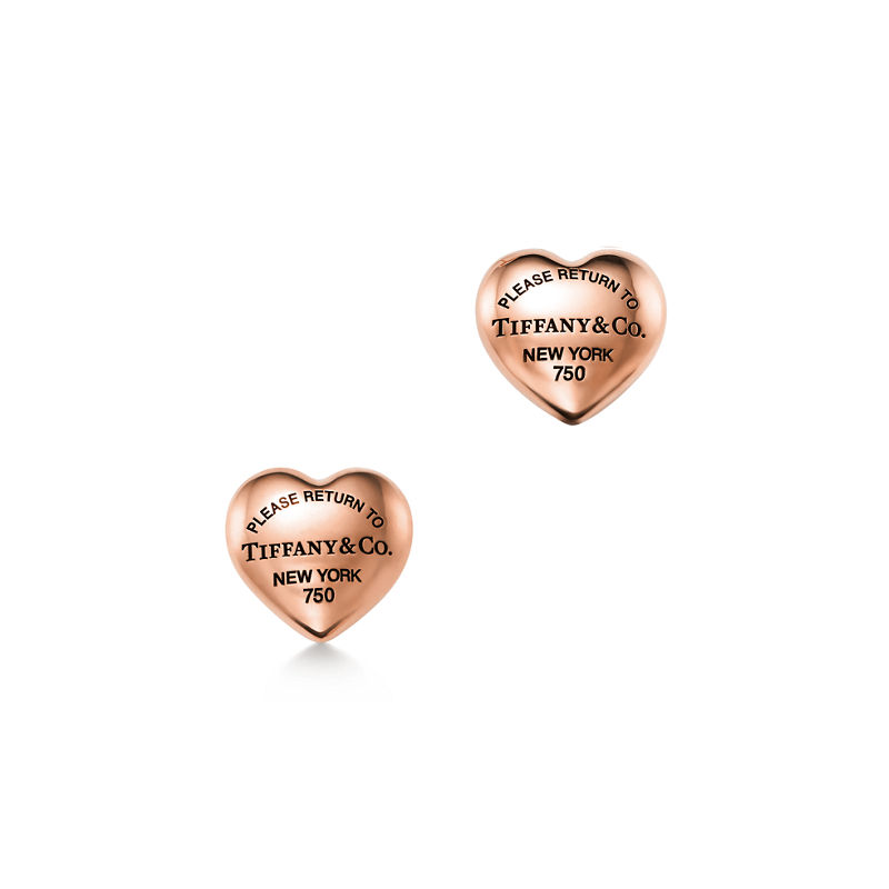 Tiffany & Co. Return to Tiffany™ Pendientes Full Heart de oro rosa