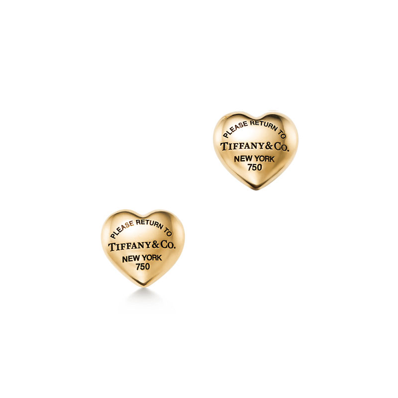 Tiffany & Co. Return to Tiffany™ Pendientes Full Heart de oro amarillo