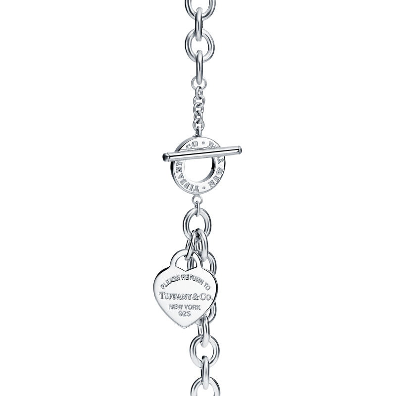 Tiffany & Co. Return To Tiffany™ ​Pulsera Con Insignia De Corazón Y Cierre Tipo Pasador ​ En Plata