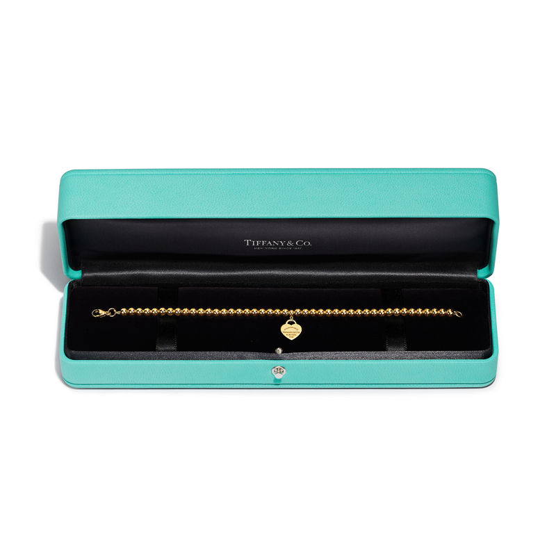 Tiffany & Co. Return To Tiffany™ Pulsera De Cuentas Con Insignia De Corazón En Oro Amarillo