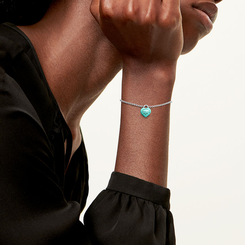 Tiffany & Co. Return To Tiffany™ Pulsera Full Heart De Plata De Ley Con Tiffany Blue®