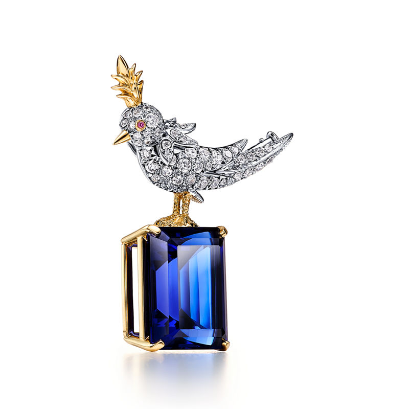 Tiffany & Co. Schlumberger By Tiffany & Co.™ Broche Bird On A Rock En Oro Amarillo Y Platino