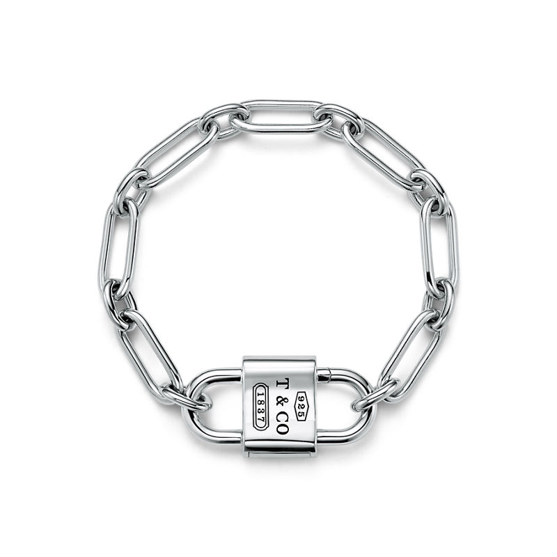 Tiffany & Co. Tiffany 1837™ Pulsera con candado doble grande de plata de ley