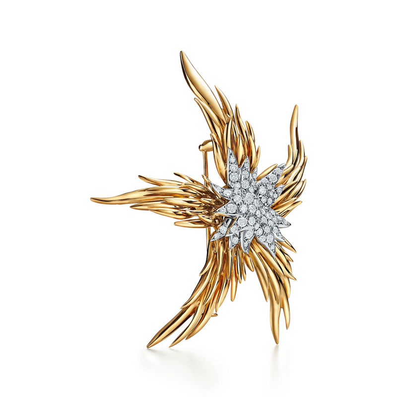 Tiffany & Co. Tiffany & Co. Schlumberger Broche Paris Flames En Oro Amarillo Con Diamantes