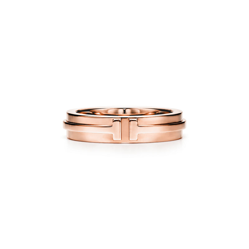 Tiffany & Co. Tiffany T Anillo estrecho de oro rosa
