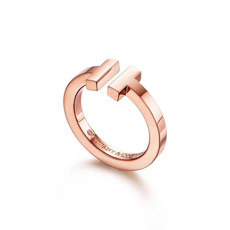 Tiffany & Co. Tiffany T Anillo Square De Oro Rosa
